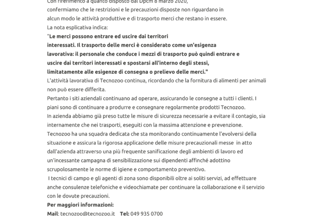 Comunicato Stampa n.3/2020